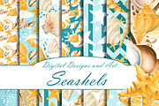 Seashell paper pack, a Pattern Graphic by DarinaDigital (Thumbnail 1 of 4)
