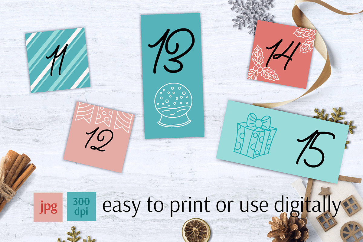 Xmas Advent Calendar | A4 Vertical, a Card Template by AnnaViolet_store (Photo 6 of 10)