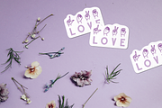 Love Sticker American Sign Language, an Illustration by InkCloudDesign (Thumbnail 5 of 5)