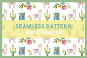Hello, Llama watercolor clipart set, an Animal Illustration by Vivitta (Thumbnail 4 of 4)