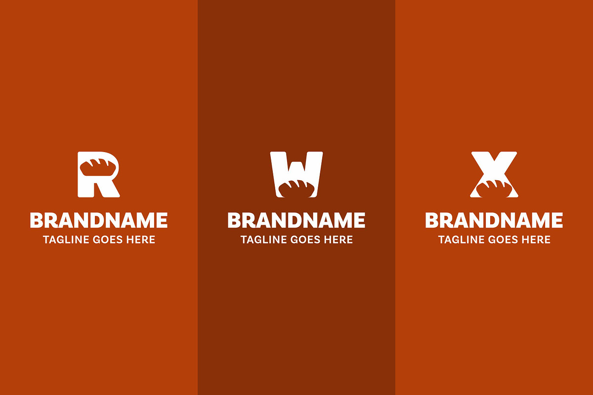 Letter R W X Bread Modern Logo Set, a Branding & Logo Template by Pray Art Design Studio (Photo 2 of 2)