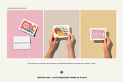 DIN A/5x7 landscape card mockup set, a Merchandise Mockup by MCKP*ME (Thumbnail 3 of 7)