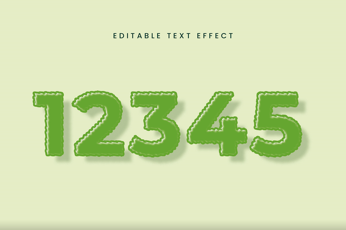 Green Puffy Leafy 3D Text Effect preview 2