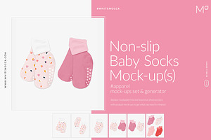 Non-slip Baby Socks Mock-ups Set