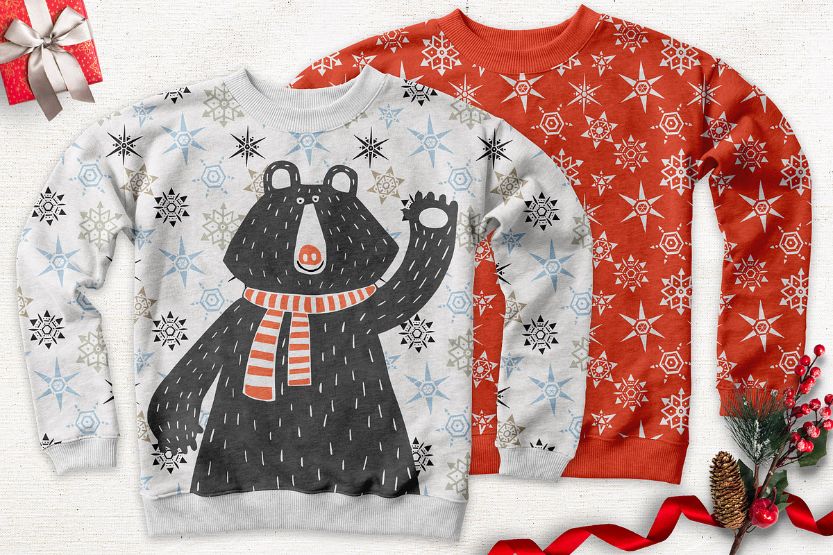 MERRY & BRIGHT - Christmas Set, a Seasonal Illustration by PicByKate (Photo 5 of 11)