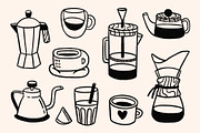 CAFE DOODLES | Graphic collection, a Food Illustration by katieromanoff_art (Thumbnail 11 of 12)