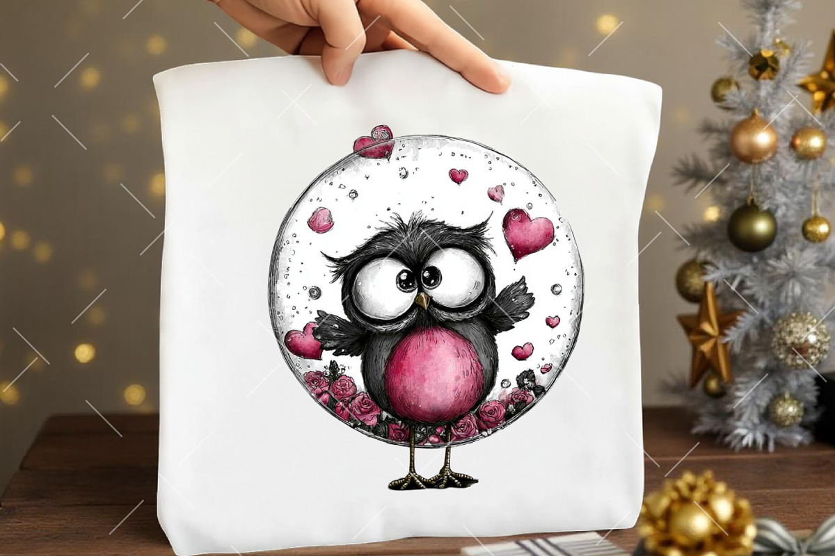 Whimsical Valentine Owl Clipart, an Illustration by OK Design (Photo 6 of 6)