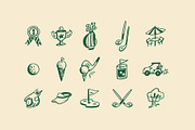 Mascot Golf Graphic, a Sport Illustration by Skilline Supply Co. (Thumbnail 3 of 13)