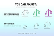 Finance minimalist outline icon set, an Outline Icon by Icons (Thumbnail 3 of 3)