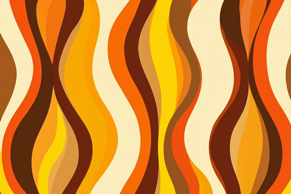 Retro Waves Pattern, a Pattern Graphic by Printable Treasure (Photo 4 of 7)