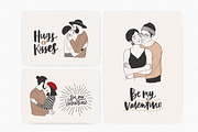 Love couples set + greeting cards, a Person Illustration by Good Studio (Thumbnail 5 of 10)