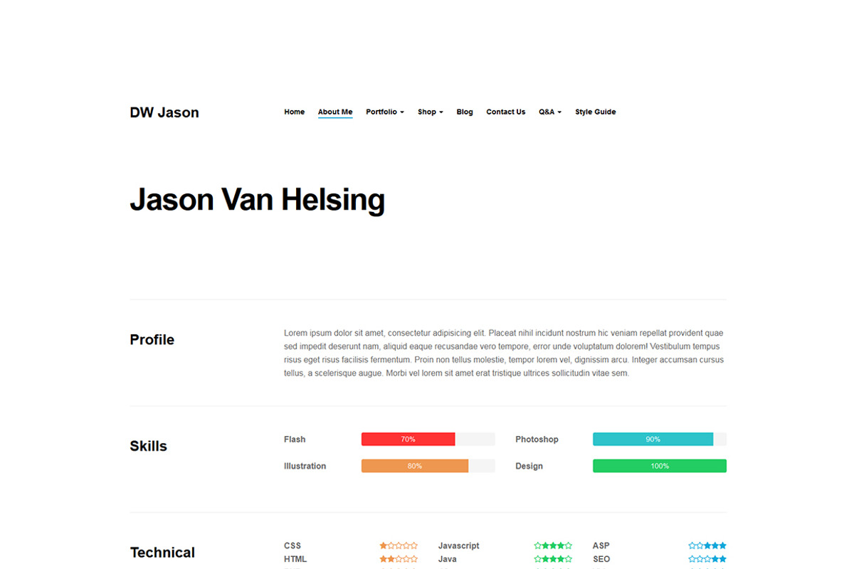 DW Jason - Portfolio WordPress Theme, a WordPress Template by DesignWall (Photo 3 of 5)