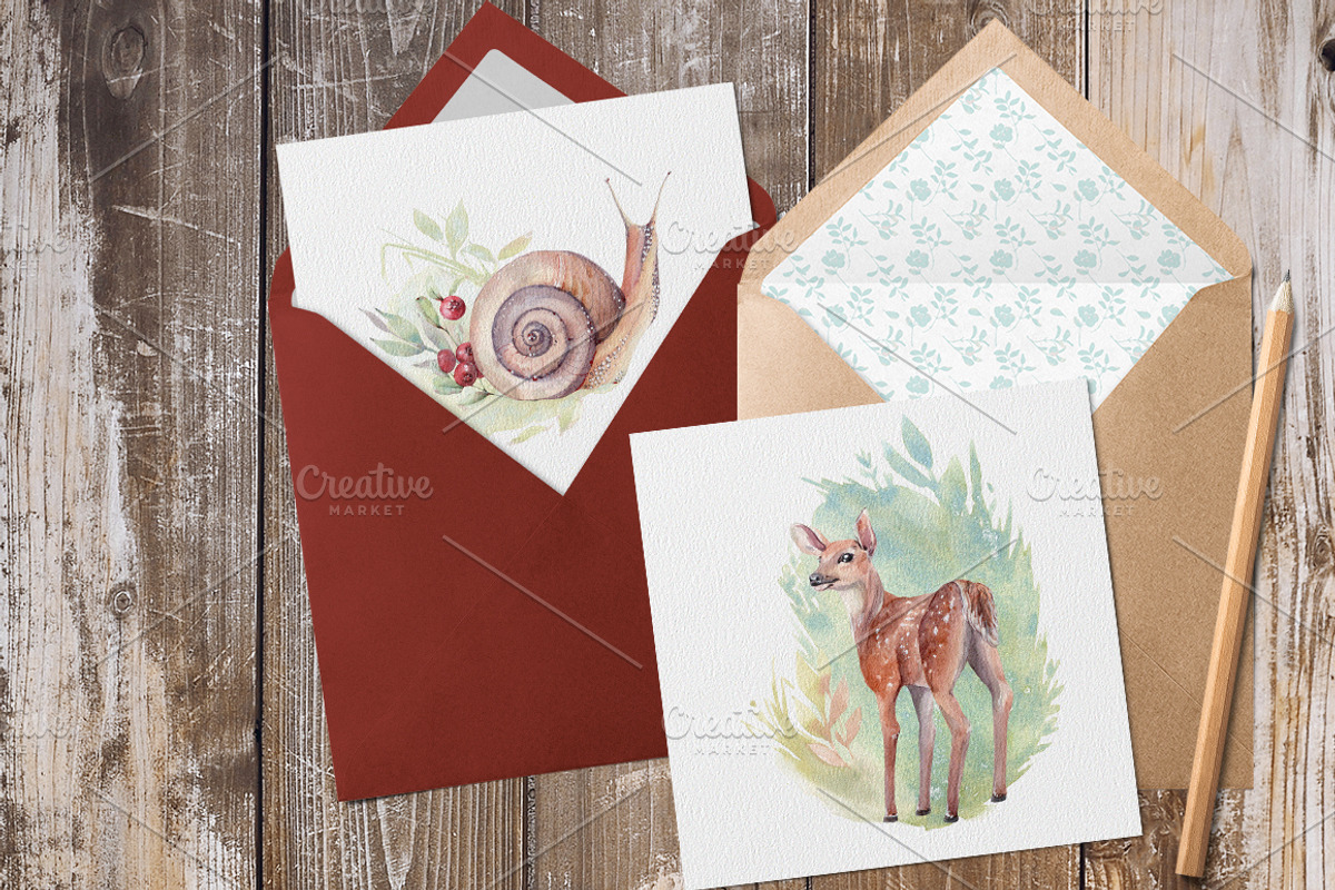 FOREST WALK Watercolor set, an Illustration by Lemaris (Photo 6 of 8)