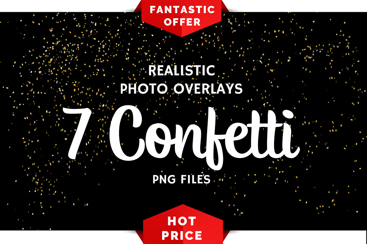7 Confetti Photo Overlays preview 4