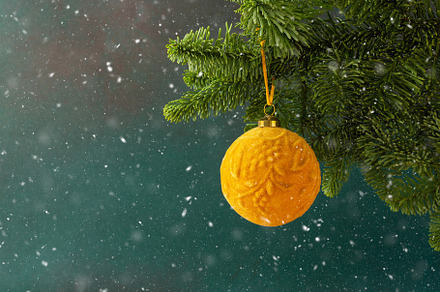 Christmas ball hanging, a Holiday Photo by Pandateam