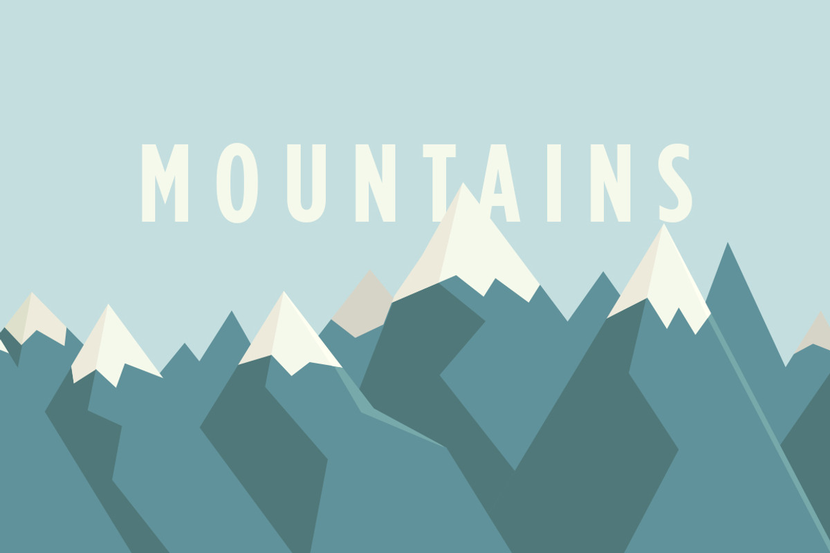 Tileable & Isolated Vector Mountains, a Pattern Graphic by Ramsey Creative (Photo 1 of 3)