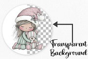 Christmas Little Girl Clipart Bundle, an Illustration by Canvas Craft (Thumbnail 4 of 8)