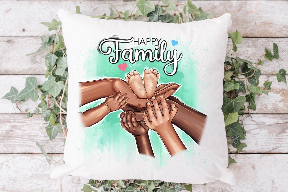 Family Clipart, Mom, Dad and kids, a Person Illustration by Elenbushe (Photo 2 of 6)
