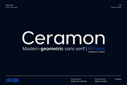 Ceramon, a Sans Serif Font by Zafara Studios (Thumbnail 1 of 10)