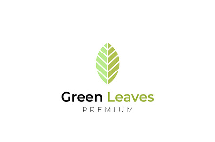 Simple Green Leaf Logo Design preview 3