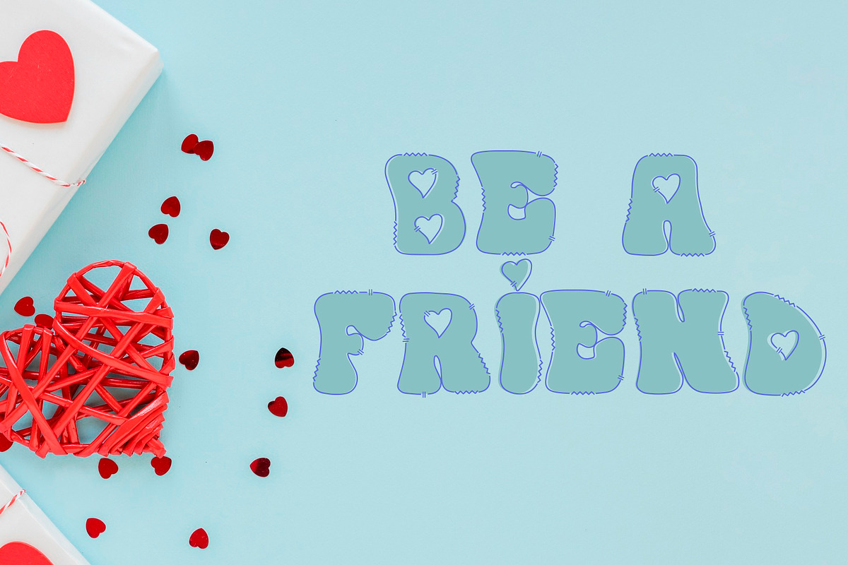 Red Rose Retro Valentine Font, a Handwritten Font by Freeling Design House (Photo 4 of 5)