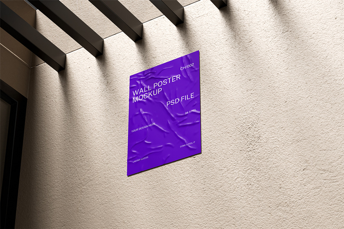 Wall Poster Mockup, an Advertising Mockup by xavier_studio (Photo 5 of 5)