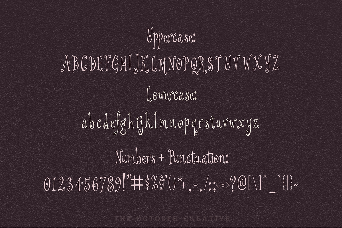 Crooked Darling Heart Display Font, a Handwritten Font by The October Creative (Photo 2 of 8)