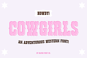 COWGIRLS Fancy Western Rodeo Font, a Serif Font by Blush Font Co. (Thumbnail 1 of 6)