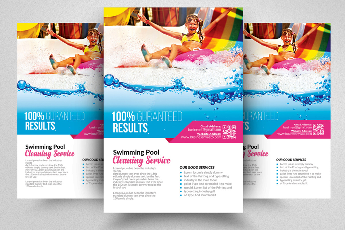 10 Pool Cleaning Flyers Bundle, a Flyer Template by Psd Templates (Photo 9 of 11)