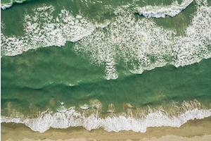 Top view of sea waves