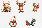 Cute Christmas Monster Sublimation,, an Illustration by CrexoraLab (Thumbnail 3 of 5)