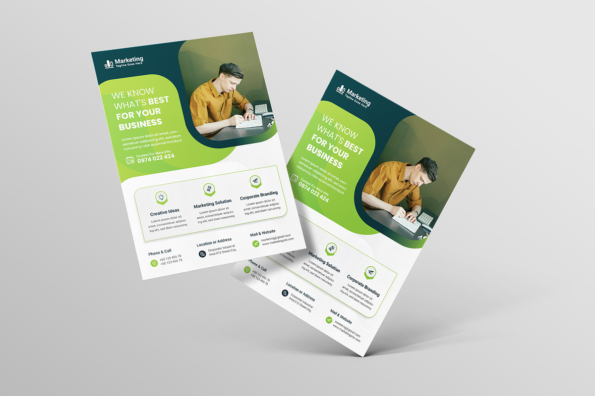 Corporate Business Flyer Template, a Flyer Template by workclan24 (Photo 2 of 3)