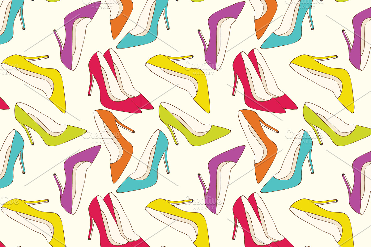 Women high heel shoes patterns., a Pattern Graphic by Little A (Aigul) (Photo 3 of 4)