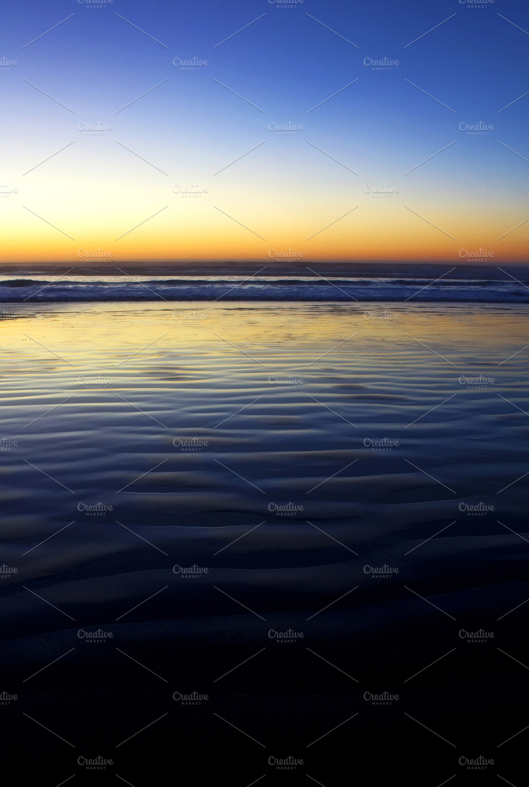 Ocean Sunset Verticle Background