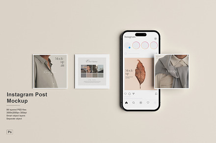 Instagram Post Mockup, an iPhone Mockup by graphic_keY