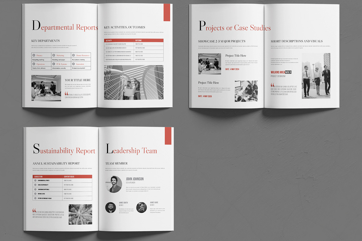 Clean Business Annual Report Design, a Brochure Template by MightyDesign (Photo 3 of 6)