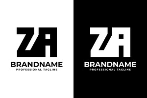 Letters ZA Monogram Logo