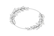 Botanical Oval Wreath Frame Bundle, an Illustration by Designer_Momina (Thumbnail 32 of 51)
