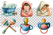 Mom & Baby Clipart Set, a Seasonal Illustration by Daily.Designs (Thumbnail 3 of 3)