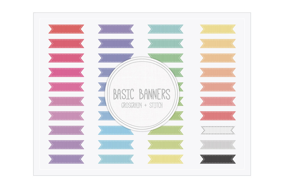 Basic Banners - Grosgrain Stitch