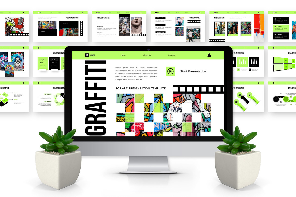 Graffiti - Pop Art Powerpoint preview 4