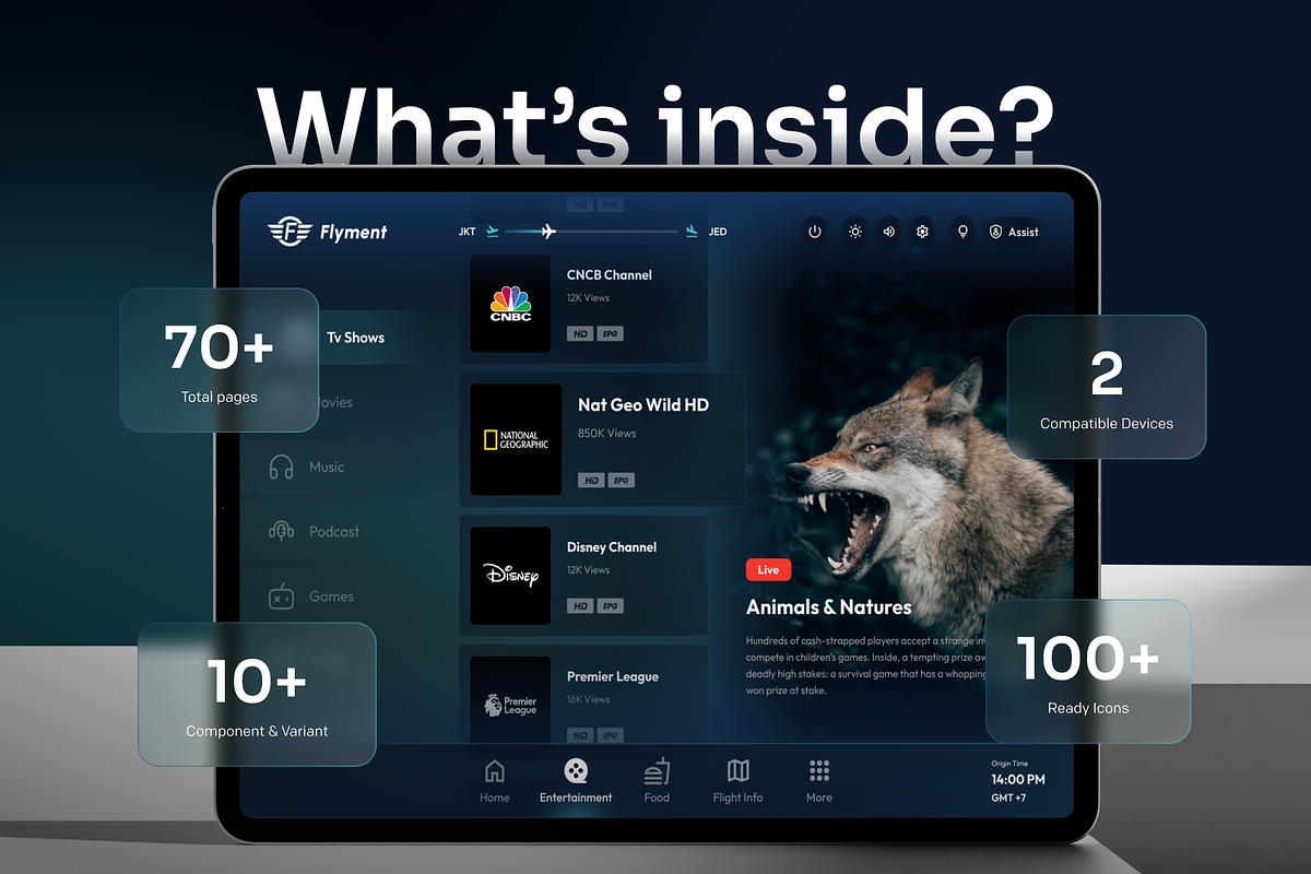 Flyment - SAAS Entertainment UI Kit, an UI Kit Template by Agensip Design Agency (Photo 2 of 10)