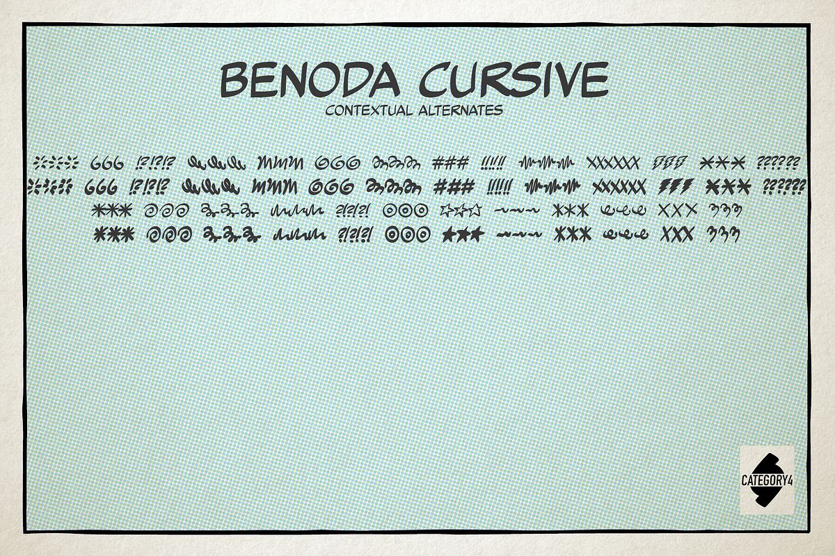 Benoda Cursive preview 4