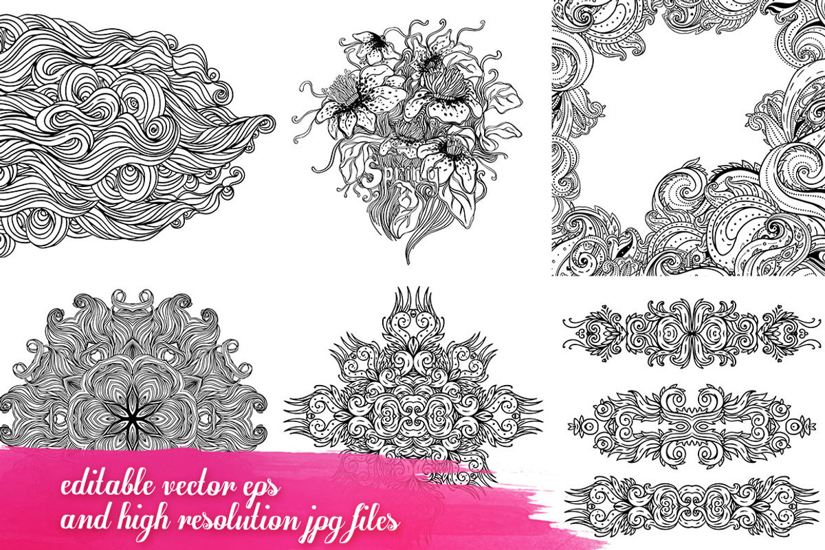 80 B&W Abstract Patterns preview 4