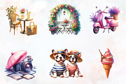 Parisian Summer Clipart, an Illustration by RobertsArt (Thumbnail 4 of 4)