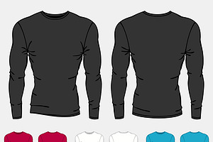 Set Of Long Sleeve Shirts For Men.