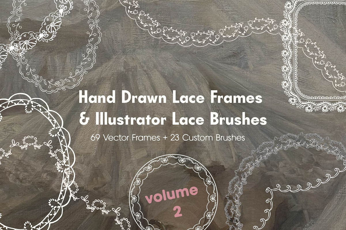 Lace Frames & Vector Brushes Vol. 2, an Object Graphic by MayBay Studio (Photo 1 of 7)