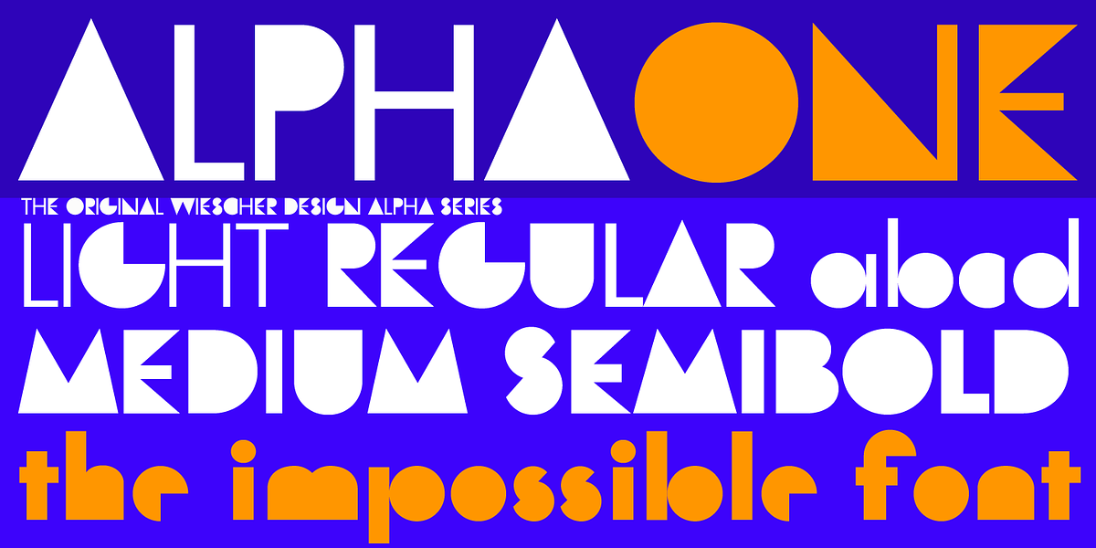 AlphaOne, a Font by Wiescher-Design (Photo 2 of 8)