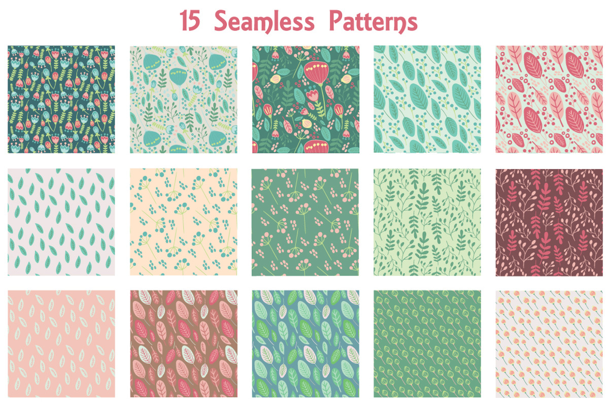 Pleasant Garden 15 Seamless Patterns, a Pattern Graphic by JM_Graphics (Photo 5 of 6)