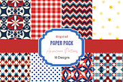 Americana Stars and Stripes Pattern, a Pattern Graphic by Paper & Pattern Studio (Thumbnail 1 of 9)